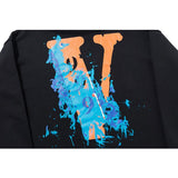 Vlone Hoodie Men'S Personality Hooded Plus Size Retro Sports Sweater Jacket