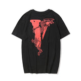 Vlone Short Sleeve Men'S Large Size Retro Sports Couple Men'S And Women'S Tshirt