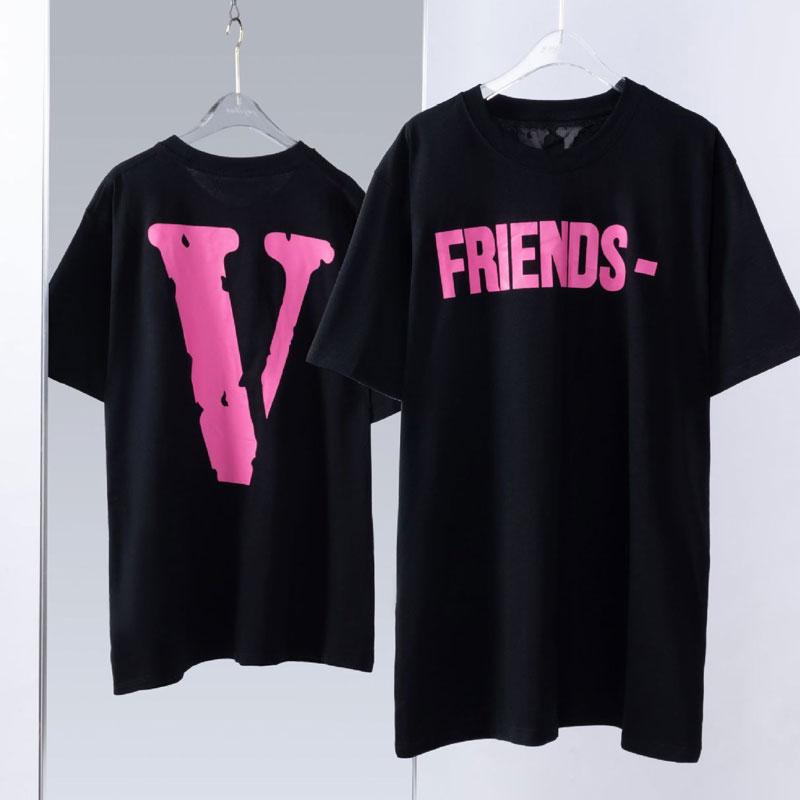 Vlone Summer Casual Stylish Men'S Plus Size Retro Sports Friends Tshirt