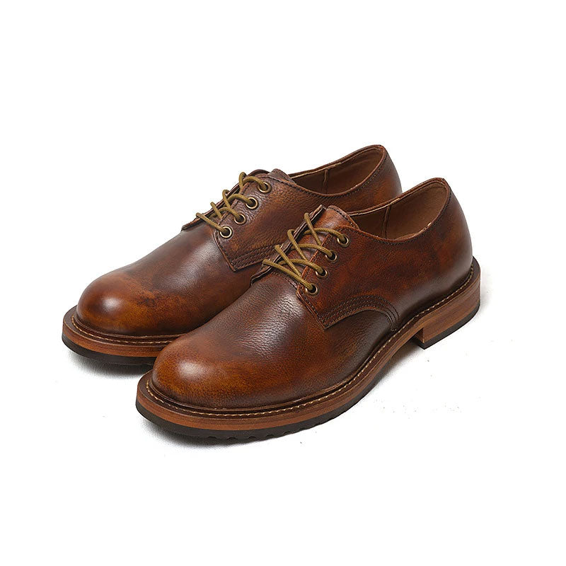 Men's Dress Shoes Classic Leather Oxfords Casual Cushioned Loafer Men's Shoes Spring Low-Top Casual Trendy Shoes Trendy Leather Shoes