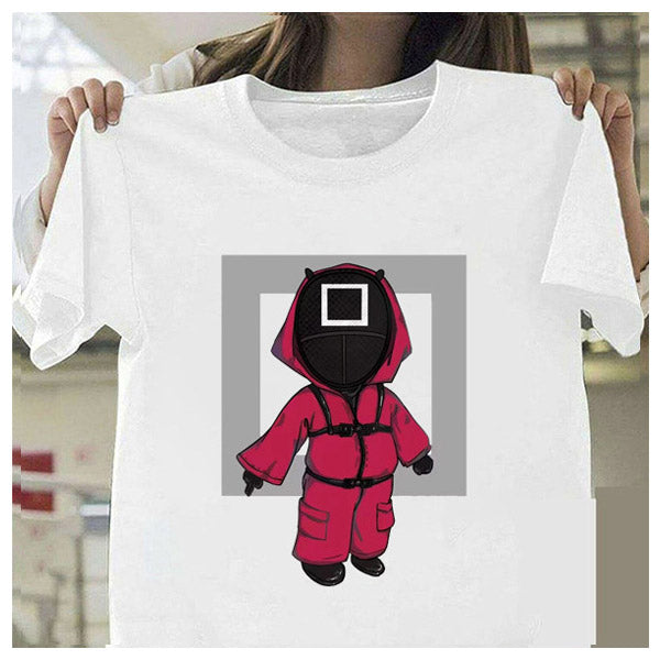 Squid Game Costume Printed Short-Sleeved T-shirt