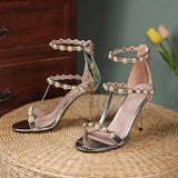 Nude Heels for Wedding Stiletto Heel Sandals