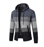 Baja Hoodie Velvet Padded Sweater Hooded Stitching Cardigan