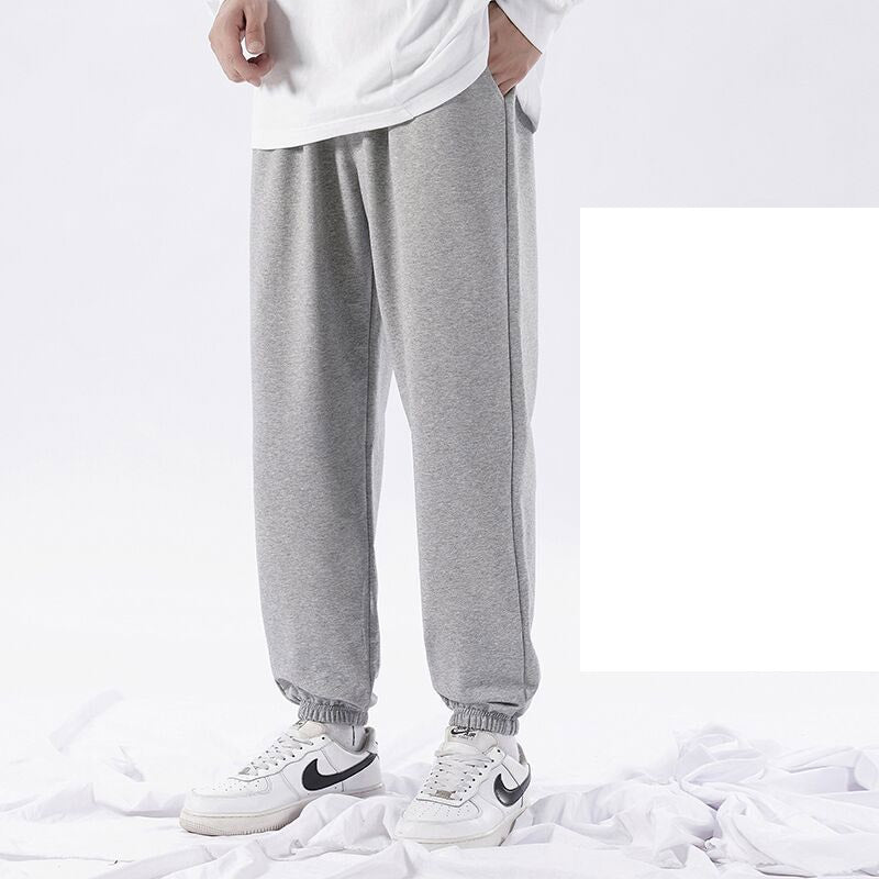 Grey Sweatpants Spring and Autumn New Gray Sports Pants Men's Loose