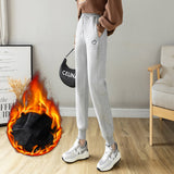 Grey Sweatpants Gray, Fleece Lining Thick Track Pants Children Autumn and Winter