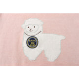 Men Sweater Cartoon Lamb Embroidered Knitwear Men's Long Sleeve Pullover