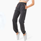 Sweat Wicking Pants Secret Zipper High Waist Peach Hip Loose