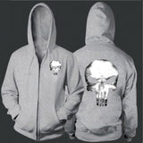 Skull Apparel Skull Zipper Sweater Fleece Padded Coat Cardigan