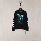 Off White Sweatshirts Casual Fake Round Neck Sweater Baggy Coat