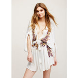 Beth Dutton Bohemian Summer Spring Midi Dress Lightweight Elegant V-neck