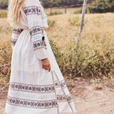 Beth Dutton Bohemian Dress Winter Autumn Maxi Dresses Cotton Long Dress