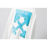 Off White Hoodie With Arrow Print Men'S Arrow Cotton Plus Size Casual And Comfortable Sweater Owt