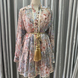 Betty Draper Valentine's Day Dress Autumn Vintage Printed Dress