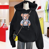 Bearbrick Hoodie Hooded Autumn Sweater Slimming Oversize Ladies