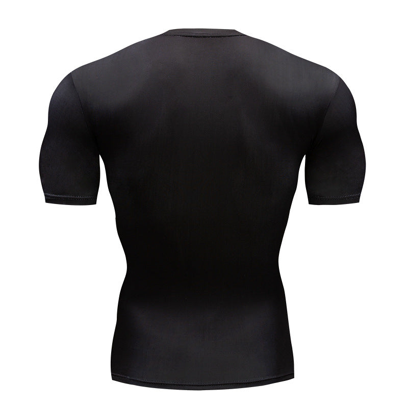 Skull T Shirt Superman Short Sleeve T-shirt Captain America Sports Tights Men's Fitness