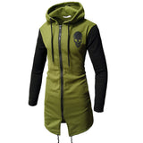 Skull Apparel Mid-Length Skull Print Coat
