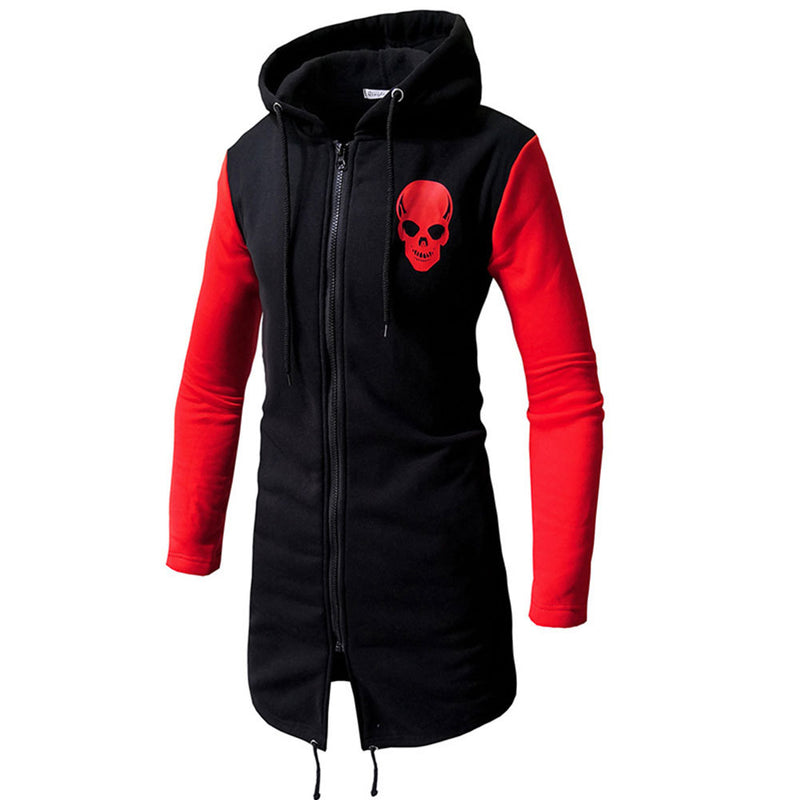 Skull Apparel Mid-Length Skull Print Coat