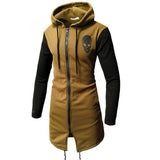 Skull Apparel Mid-Length Skull Print Coat