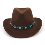 Black Cowboy Hat Men and Women Couple Hat Fedora Hat