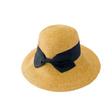 Straw Hat Spring/Summer Bowknot Foldable Flanging Bucket Hat