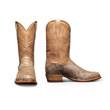 Western Shoes Men's Pointed Toe Python Leather Casual All-Match Men's Boots