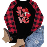 Valentine's Day T Shirt Long Sleeve Letter Printed Women's Long Sleeve