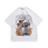 Y2g Shirts for Boys Street Retro Washed Printed Short Sleeve Men