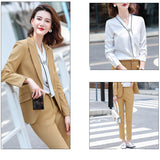 Interview Suit Women's Fashion Business Attire Suit Autumn Formal Wear