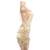 Music Festivals Rave Outfits Dress Summer Women's Backless Sexy Slim Dress