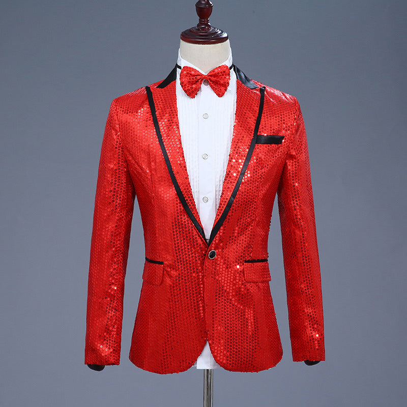 Men Prom Outfits Sequined Costume