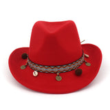 Black Cowboy Hat Western Cowboy Woolen Hat