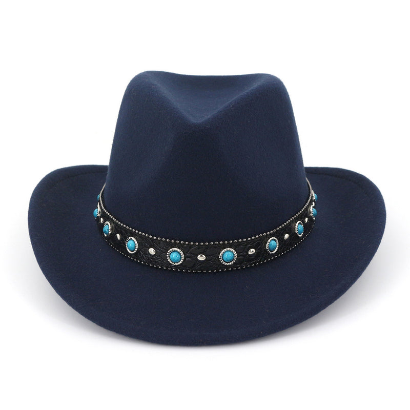 Black Cowboy Hat Men and Women Couple Hat Fedora Hat