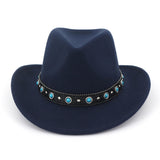 Black Cowboy Hat Men and Women Couple Hat Fedora Hat