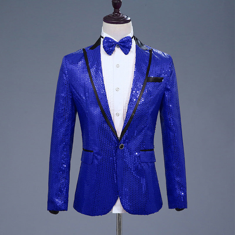 Men Prom Outfits Sequined Costume