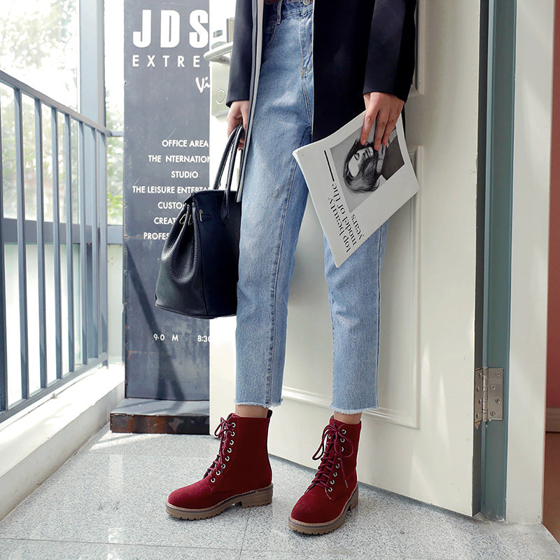 Men's Boots Work Boot Men Casual Hiking Boots Autumn and Winter Casual Men's Shoes plus Size Outdoor Retro