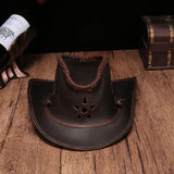 Black Cowboy Hat Personalized Handmade Hat Genuine Leather Travel  Leisure Travel Hat PU