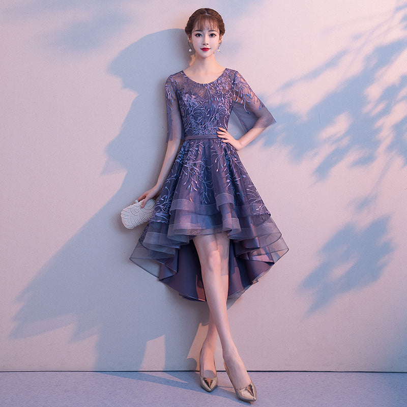 Mauve Dress Bridesmaid Banquet Evening Dress Dinner Suit Women