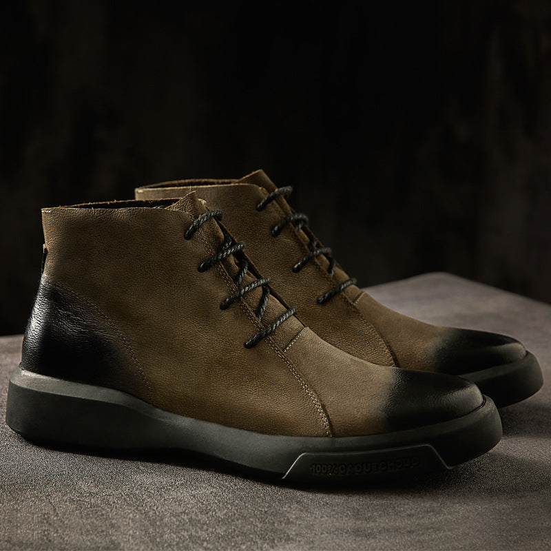 Men's Boots Work Boot Men Casual Hiking Boots Dr. Martens Boots Male Men's Fashion Casual Retro Men's Shoes