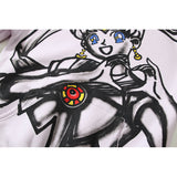 Kanye West Sunday Service Hoodie Hand Painted Graffiti Printing Sailor Moon Secondary Yuan