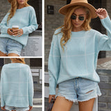 Women Pullover Knit Sweater Autumn and Winter Striped Plaid Sweater for Women Fashionable Jacket