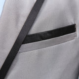 Black Tie Attire Suit Host Stage Costume