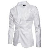 Men Prom Outfits Palace-Style Dark Pattern Road One Button with Slim Fit