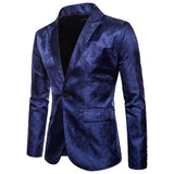 Men Prom Outfits Palace-Style Dark Pattern Road One Button with Slim Fit