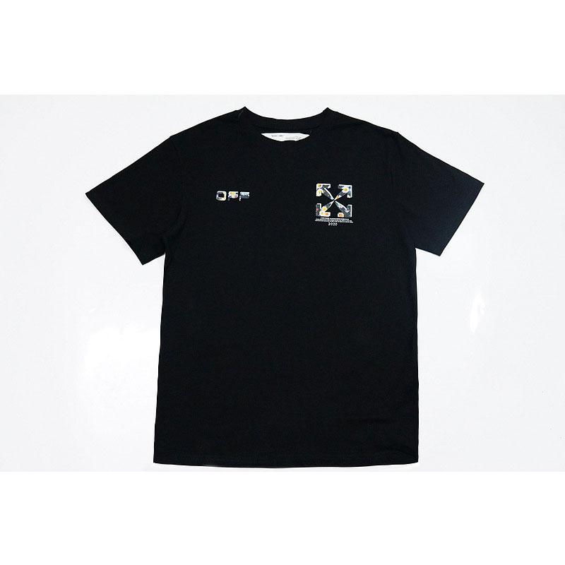 Off White T Shirt Graffiti Arrow Print Short Sleeve Tshirt Men'S Clothing Owt