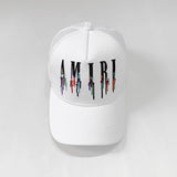 Amiri Hat Peaked Cap Sunshade Beach Casual Hat Adjustable Metal Lock Baseball Cap