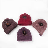 Red Beanie Hat for Hat Knitting Winter Thickened Wool Warm Hat