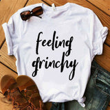 Men and Women Grinch Shirt round Neck Short Sleeve Loose