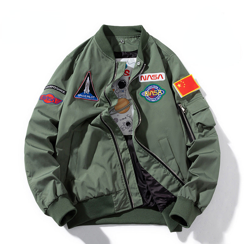 Varsity Jacket Casual Jacket Cotton-Padded Coat Men'S And Women'S Autumn And Winter Baseball