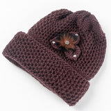 Red Beanie Hat for Hat Knitting Winter Thickened Wool Warm Hat