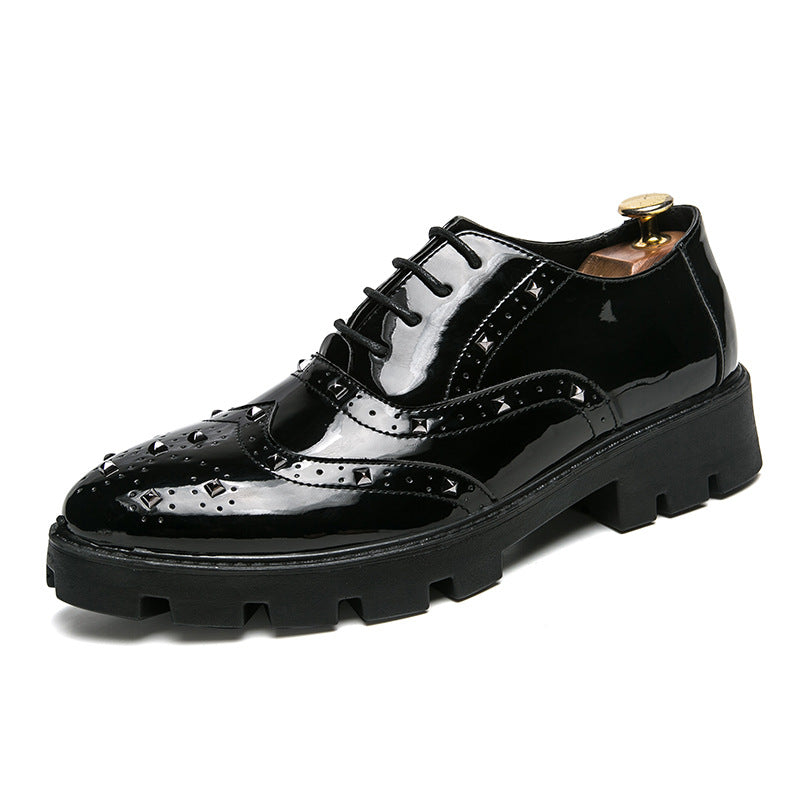Men's Shoes Korean Casual Shoes Taobao Pieces Delivery Men's Shoes Autumn Leather Shoes High Patent Leather Men's Shoes